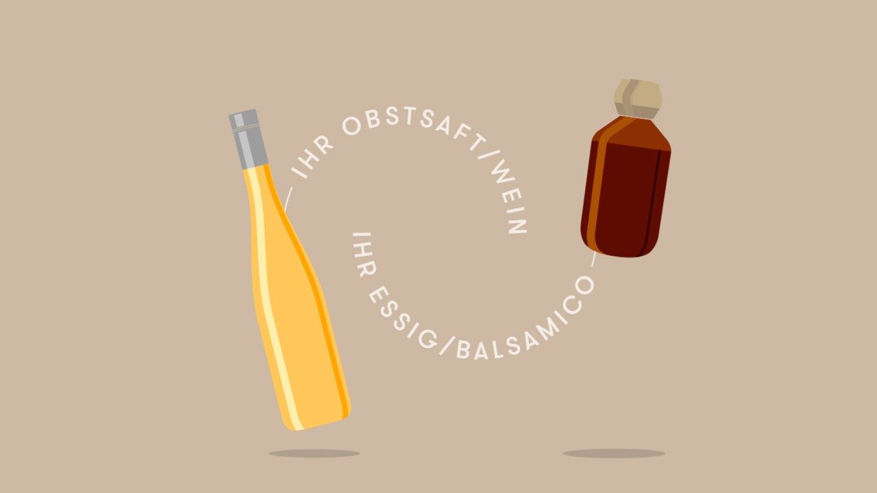 Wir verarbeiten Ihren Saft zu Balsamico & Essig. Auch Weine & Altbestände können verarbeitet werden. Sprechen Sie uns an & finden Sie heraus, was für Sie möglich ist.