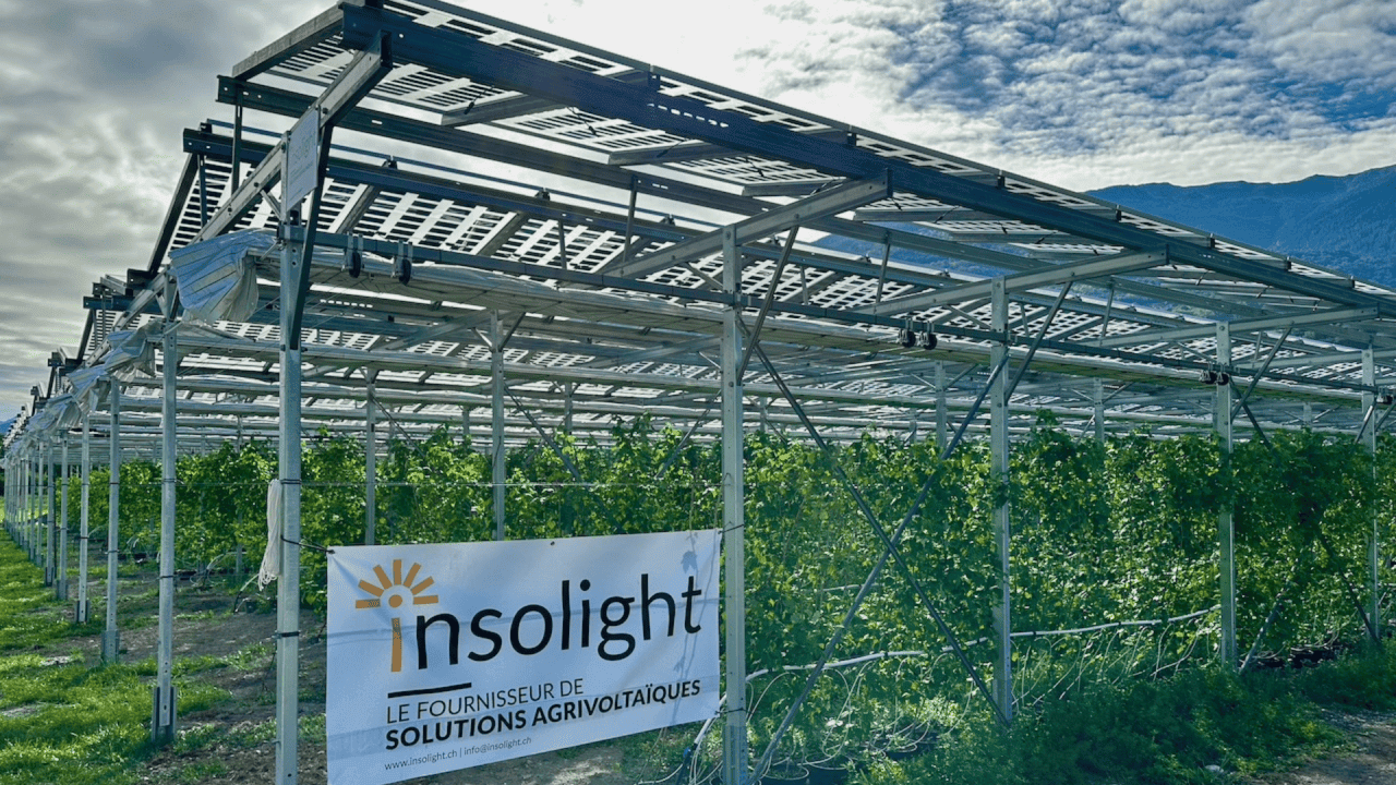 Agrivoltaic installation, Conthey, Switzerland