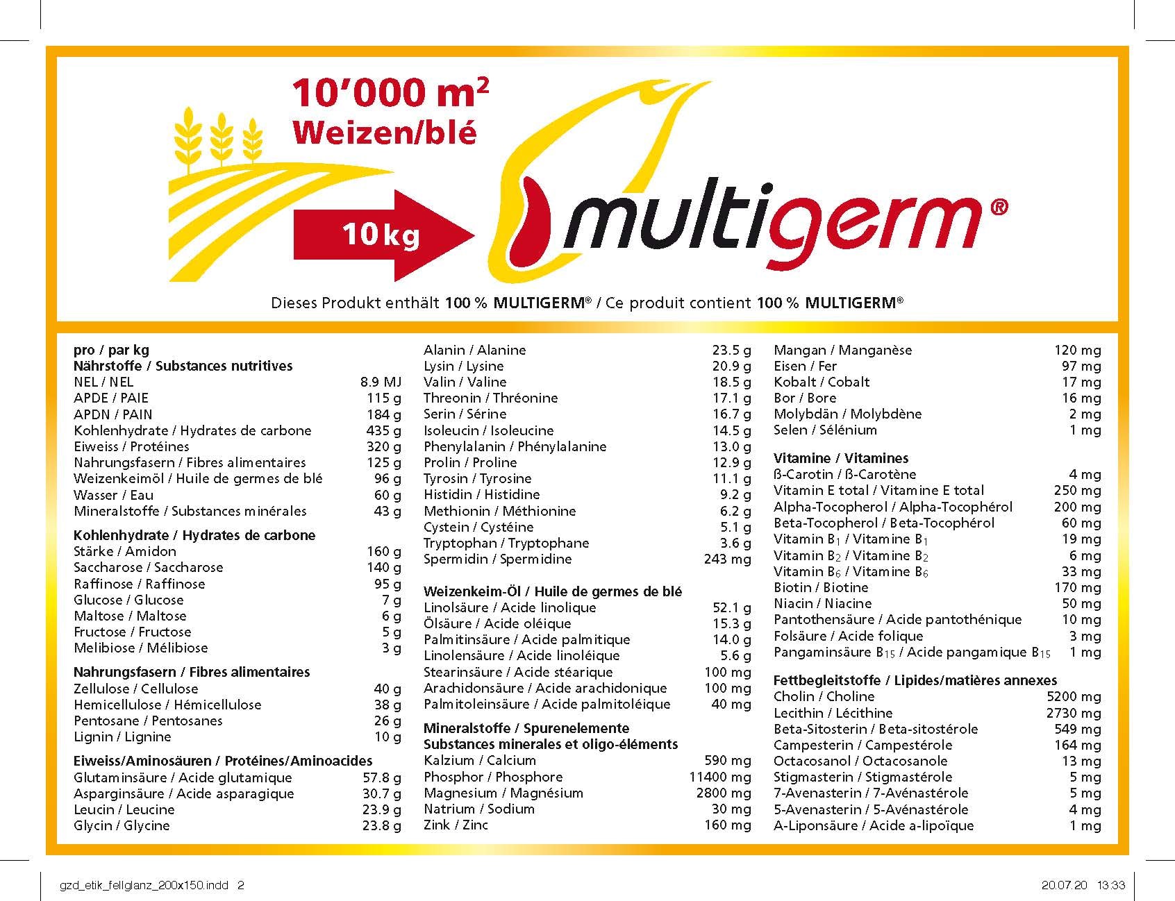 MULTIGERM® Fellgalnz für eine vollumfängliche und ausgewogene Versorgung mit Wirkstoffen.