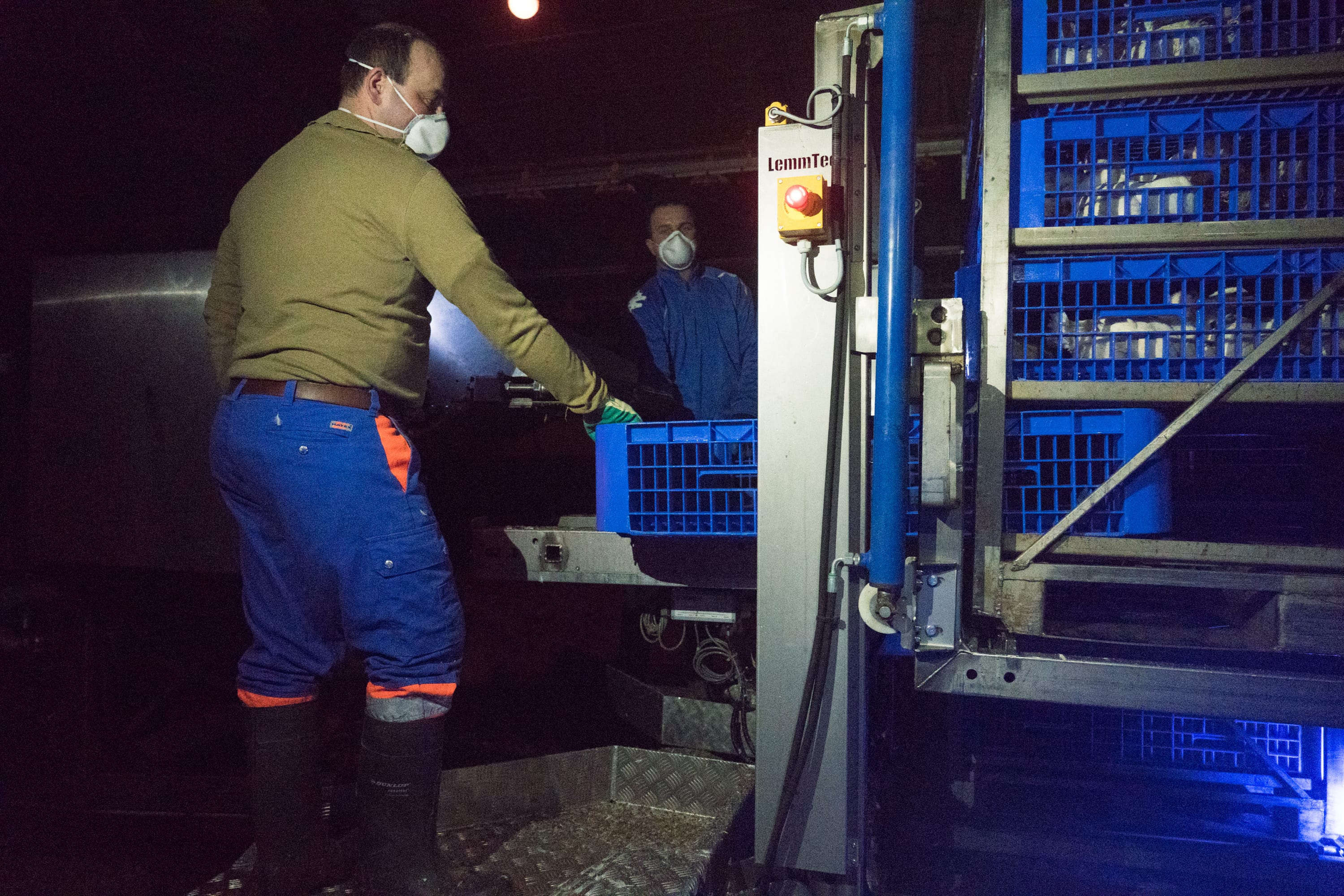 Verlad in frifag-Containergebinde. Unterstütztes und kontrolliertes Schliessen der Schubladen.